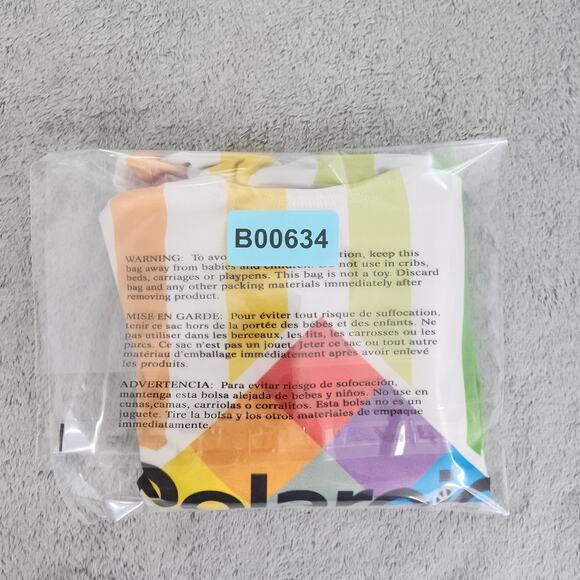 Polaroid Swimsuit Size M Multicolor Rainbow Striped Logo High Cut One Piece - Picture 11 of 11